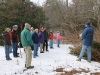 Rich Eldred identifying planted trees and shrubs