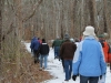 Attendees walking the existing path