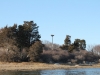 View of the pole from the water