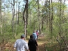 Walking the maintained trail