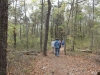 Walking the maintained trail
