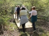 Walking the recently installed baordwalk