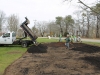 Continued preparation of middle school flower beds