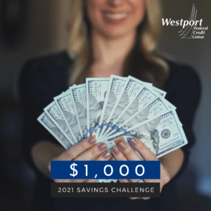 $1000 savings challenge woman holding cash