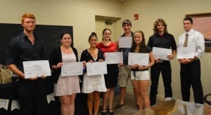L-R: Steven Brodeur, Vanessa Velho, Jenna Rapoza, Jaimie Rebello, Thomas Napert, Kiara Costa, Jason Cambra, Jacob Friar
