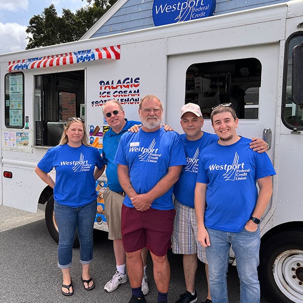 Careers-02 Westport Credit Union team by ice cream truck