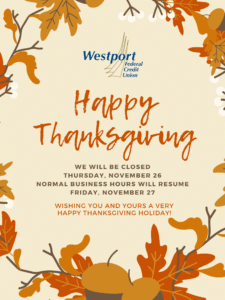 Happy Thanksgiving closure notice graphic