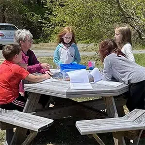 Outdoor nature lesson for children