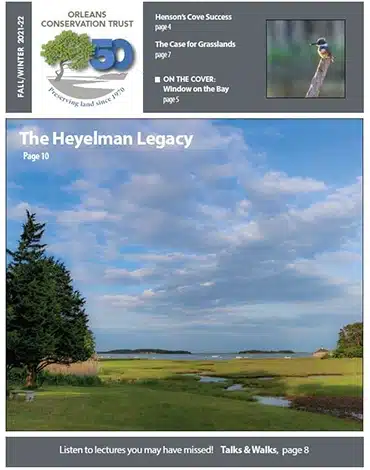 Fall/Winter 2021–22 Orleans Conservation Trust newsletter cover