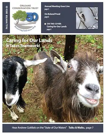 Fall/Winter 2022–23 Orleans Conservation Trust newsletter cover