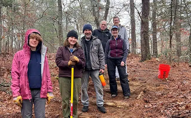 Trail work- steps, Twinings, February2